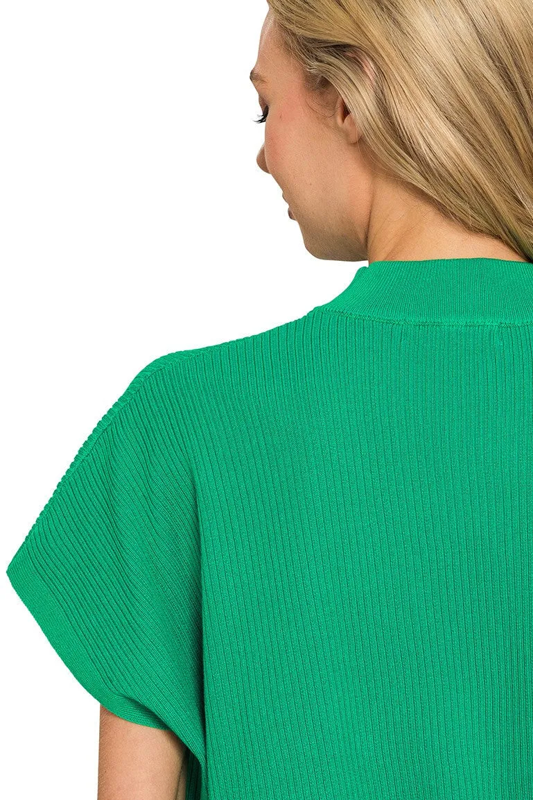 Laura Mock Neck Top, Green sold by Madison Boutique product image thumbnail 2