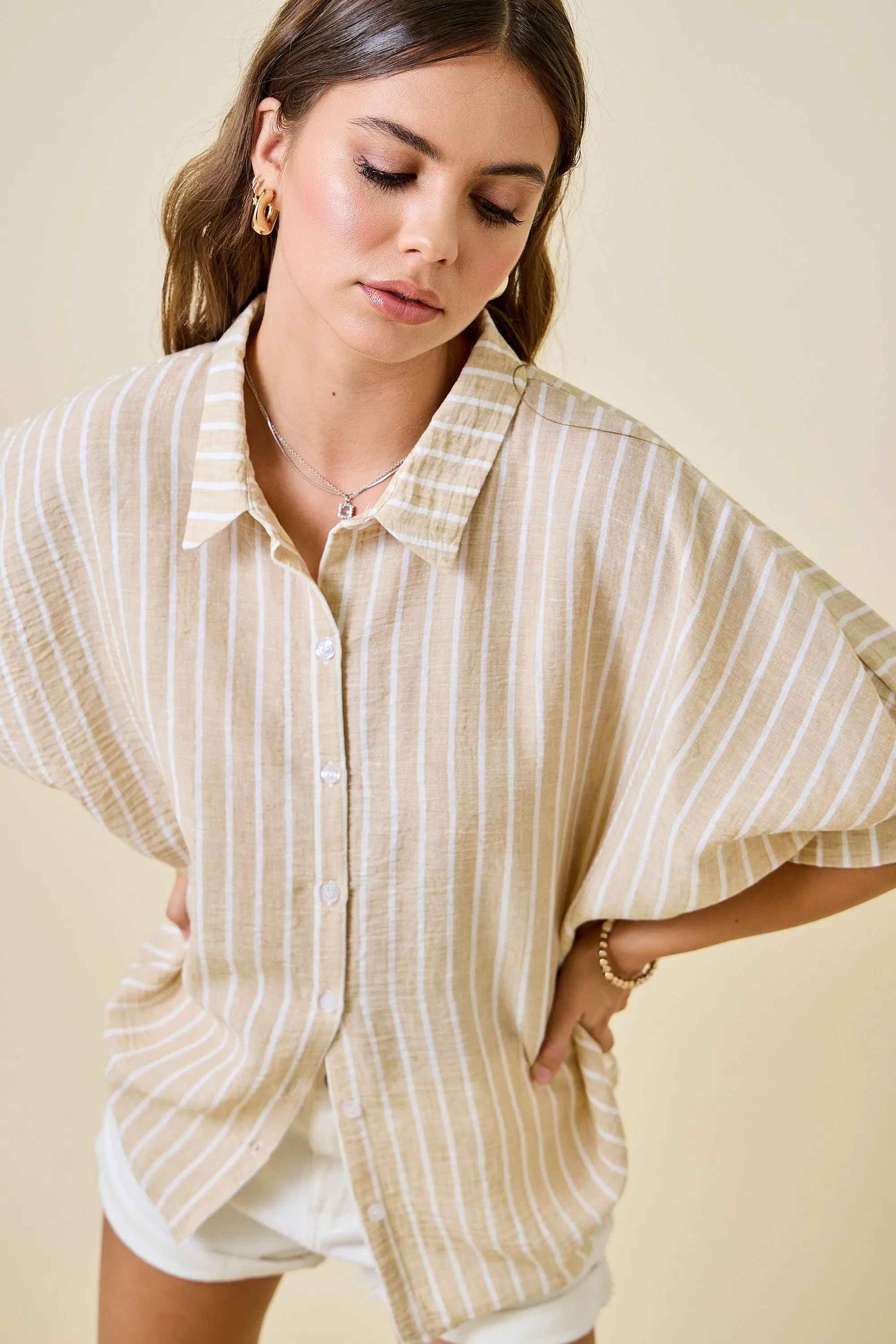 North Striped Button Down Shirt sold by Madison Boutique product image thumbnail 3