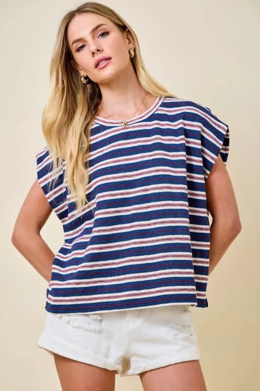 Arlington Striped Tee made by Day + Moon