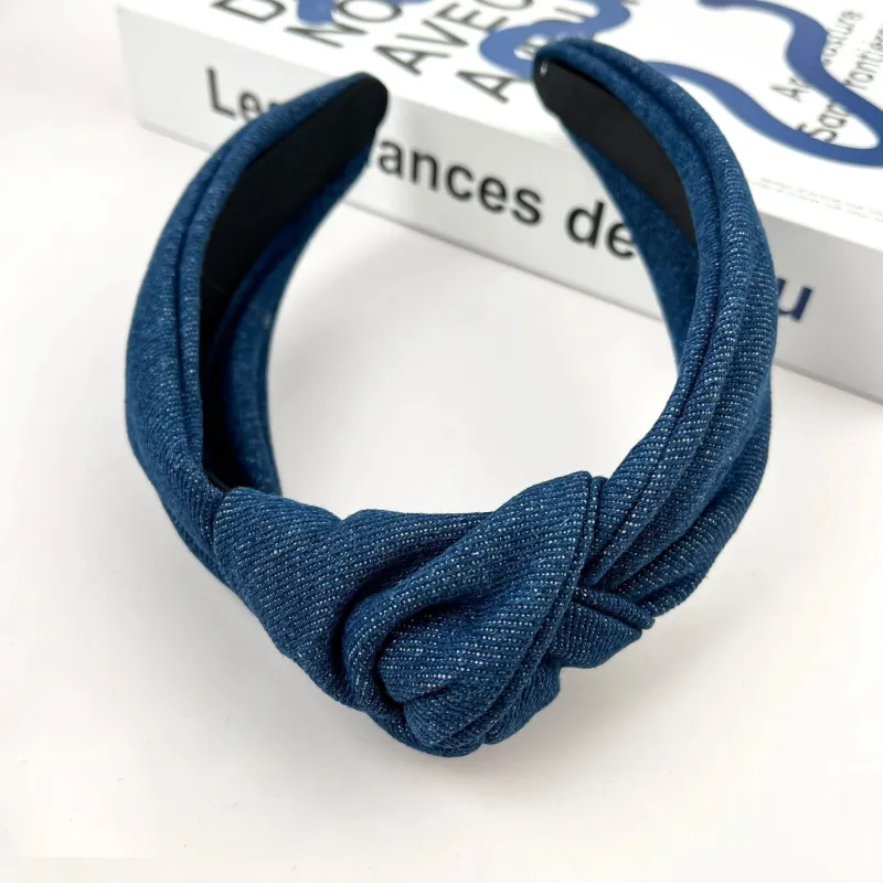 Denim Knot Headband made by Madison