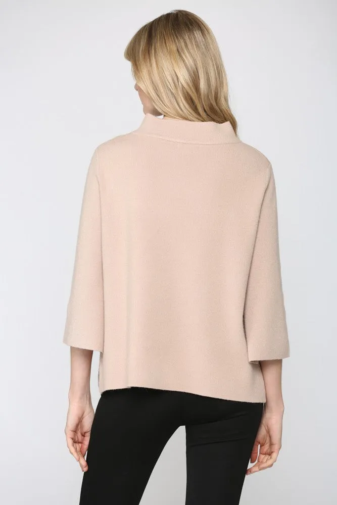 Quinn Mock Neck Sweater, Taupe sold by Madison Boutique product image thumbnail 2