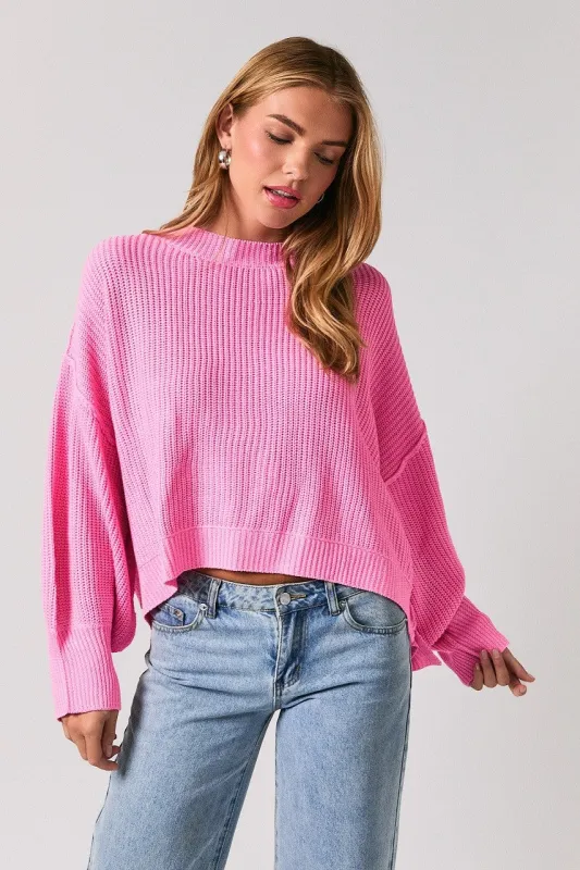 Montana Sweater, Hot Pink made by Le Lis