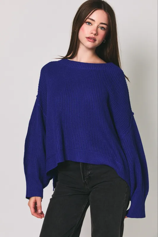 Montana Sweater, Cobalt made by Le Lis