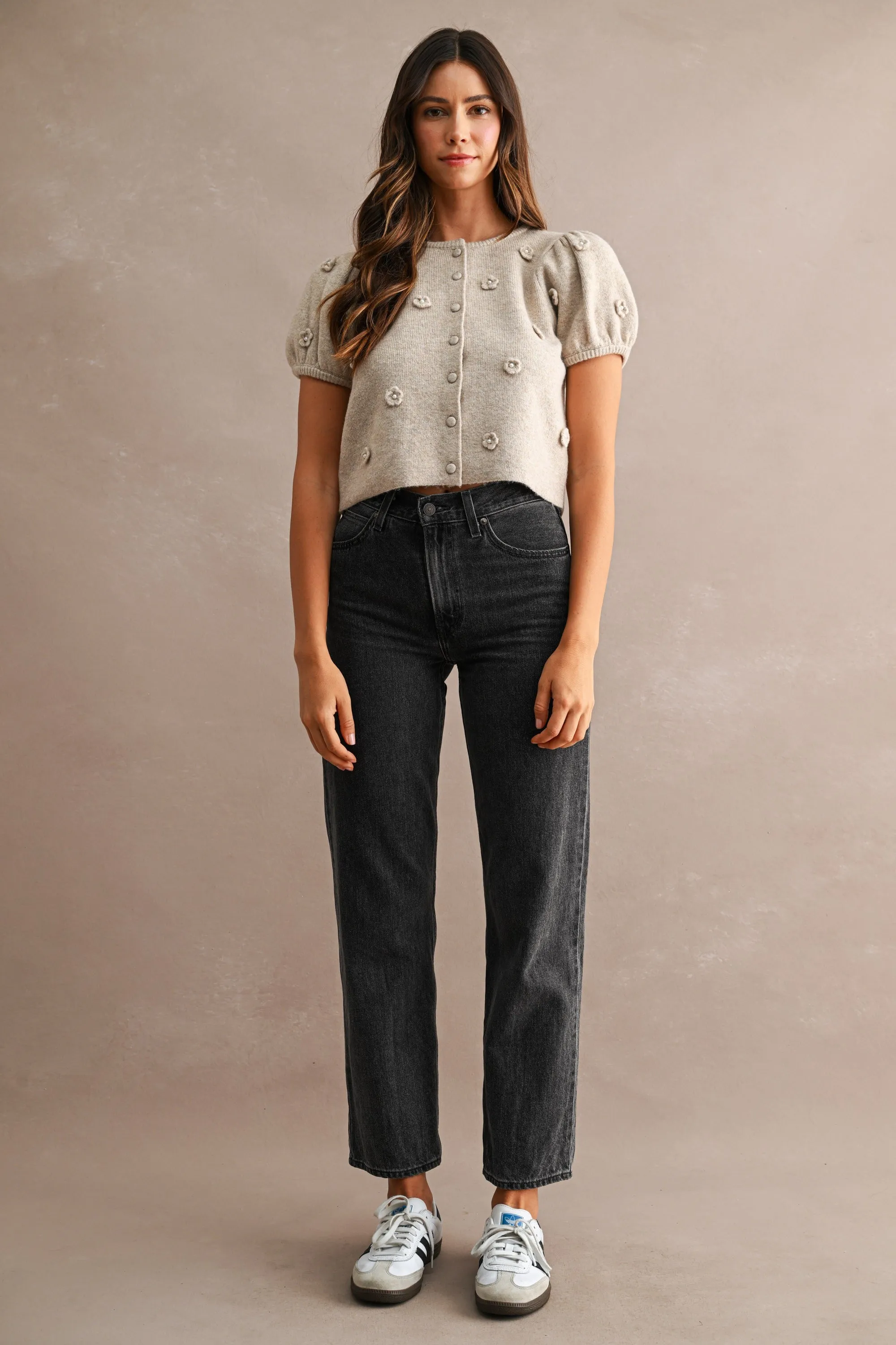 Carine Flower Applique Sweater sold by Madison Boutique product image thumbnail 5