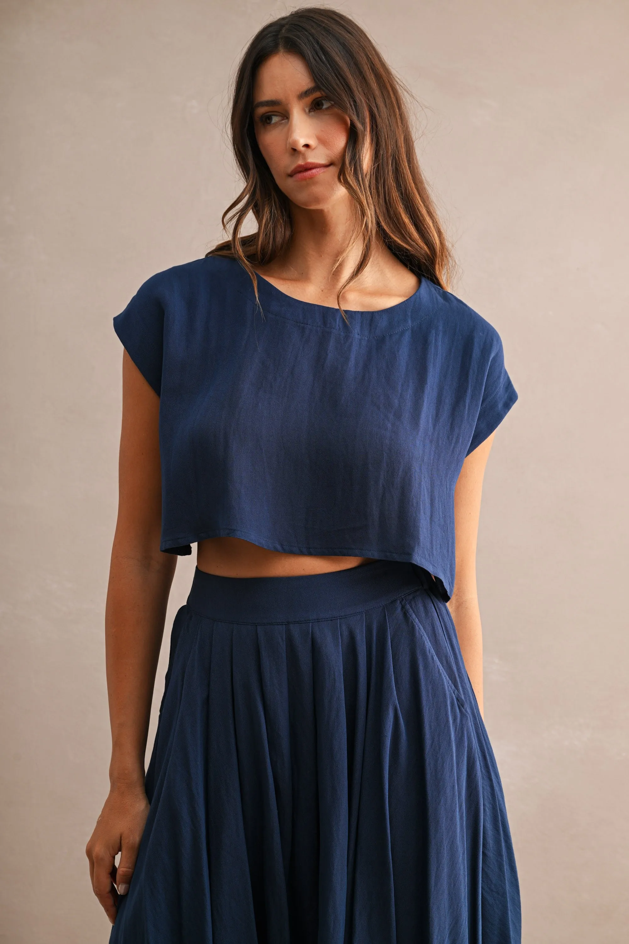 Hampstead Midi Skirt Set, Navy sold by Madison Boutique product image thumbnail 5