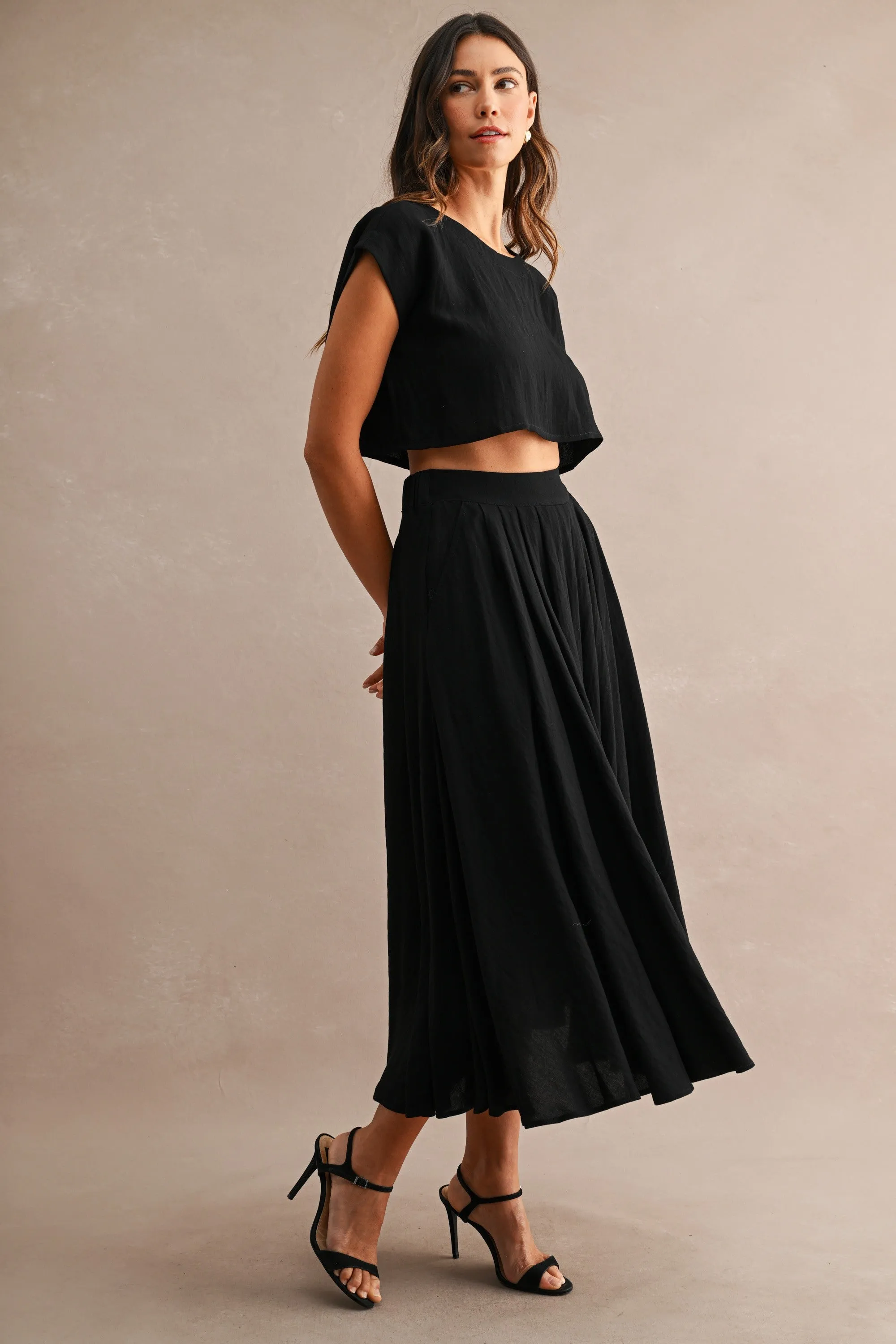 Hampstead Midi Skirt Set, Black sold by Madison Boutique product image thumbnail 3