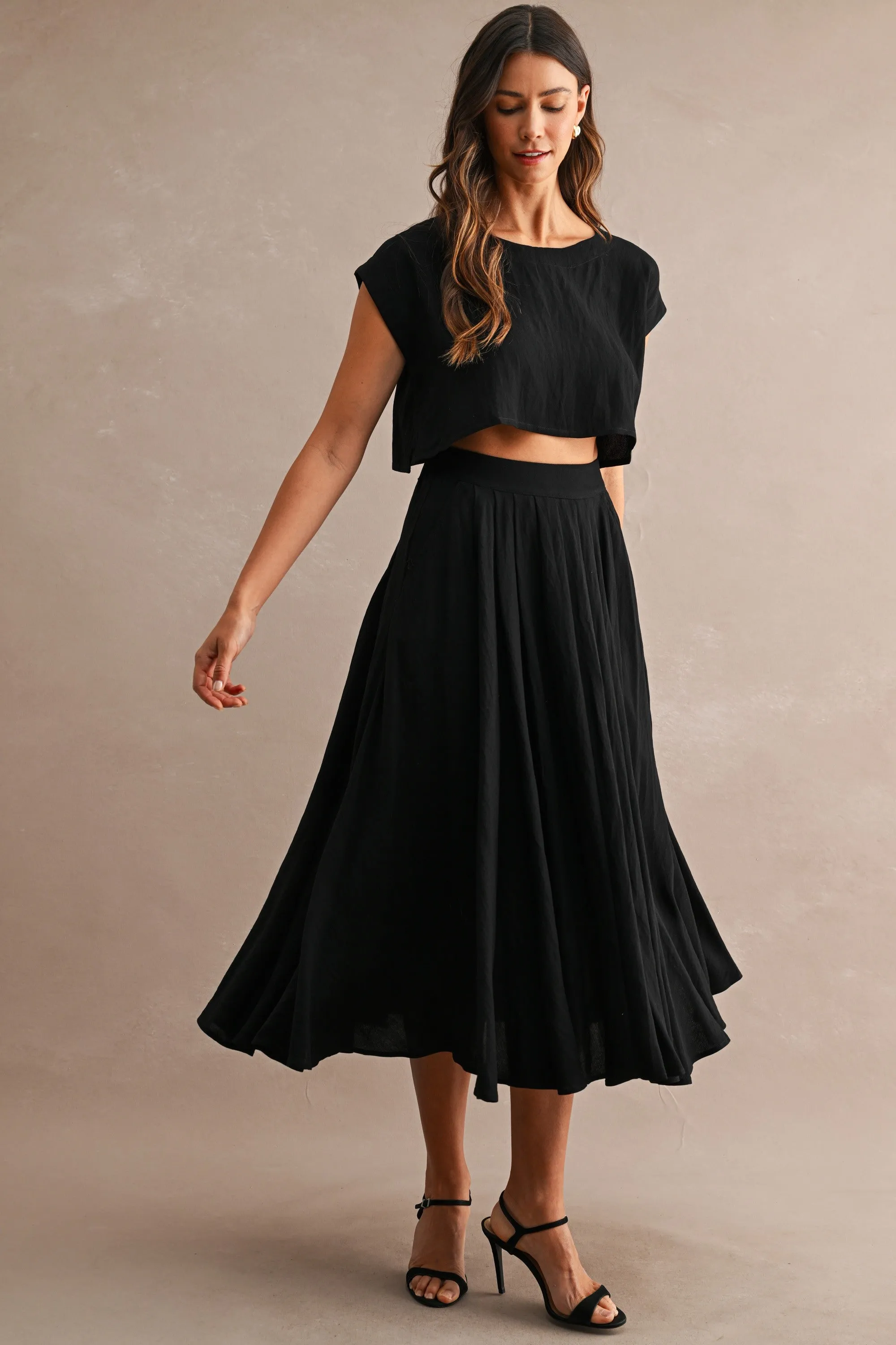 Hampstead Midi Skirt Set, Black sold by Madison Boutique product image thumbnail 4