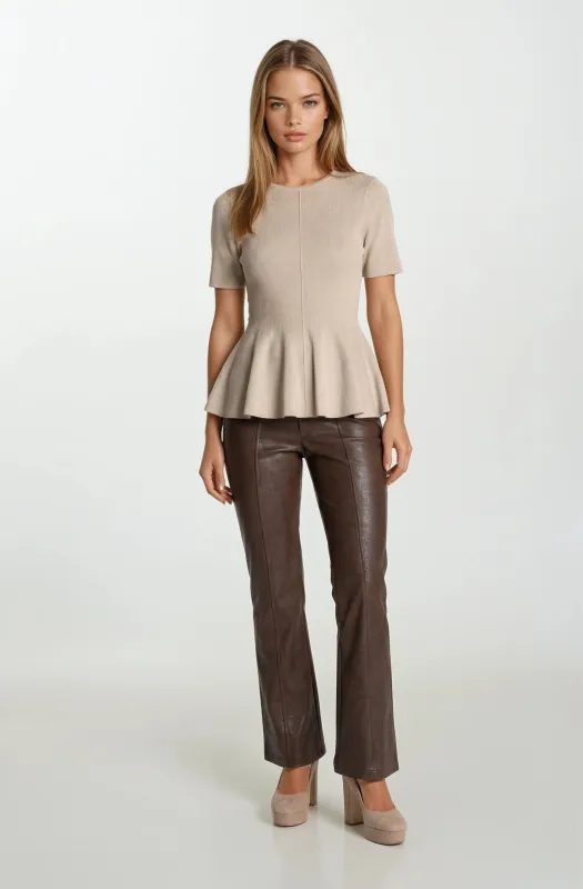 Penny Knit Peplum Top made by Madison Boutique