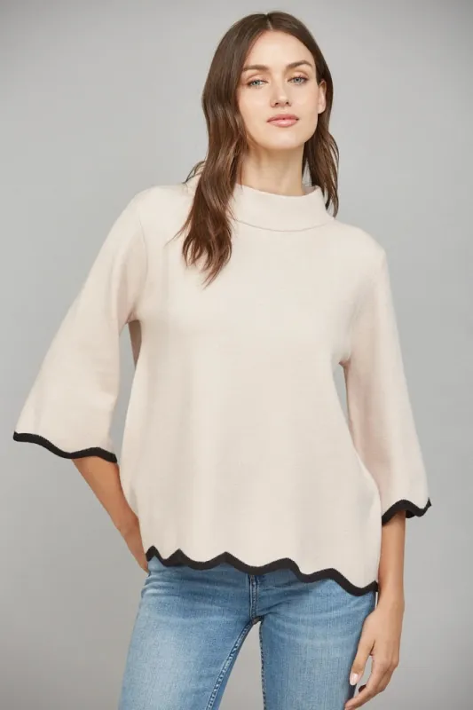 Mirabel Mock Neck Sweater made by Fate