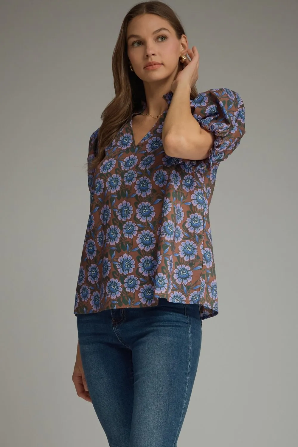 Belle Floral Print Blouse sold by Madison Boutique product image thumbnail 2