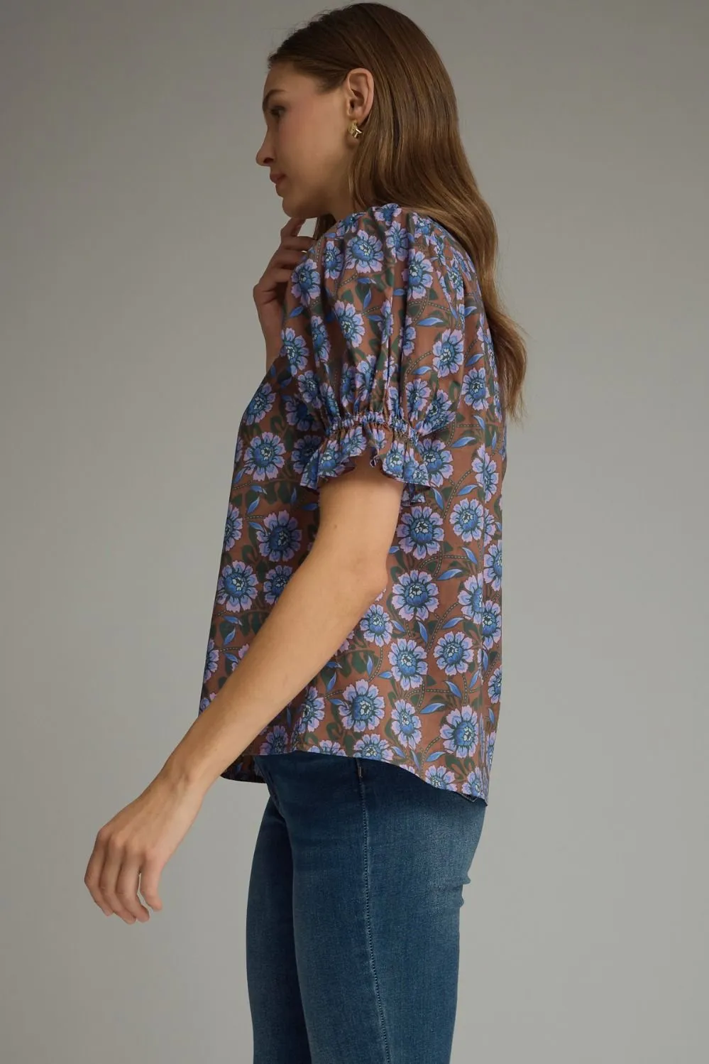 Belle Floral Print Blouse sold by Madison Boutique product image thumbnail 4