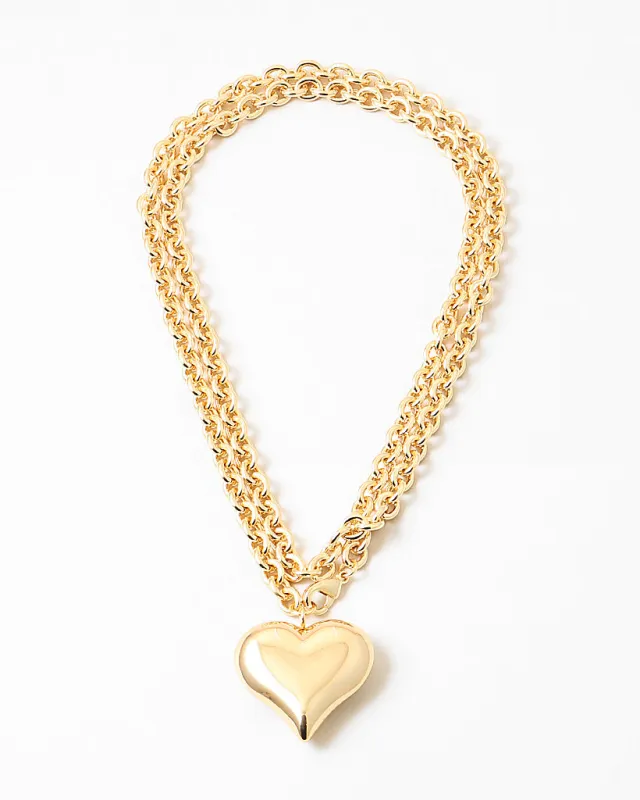 Puffy Heart Necklace made by Madison