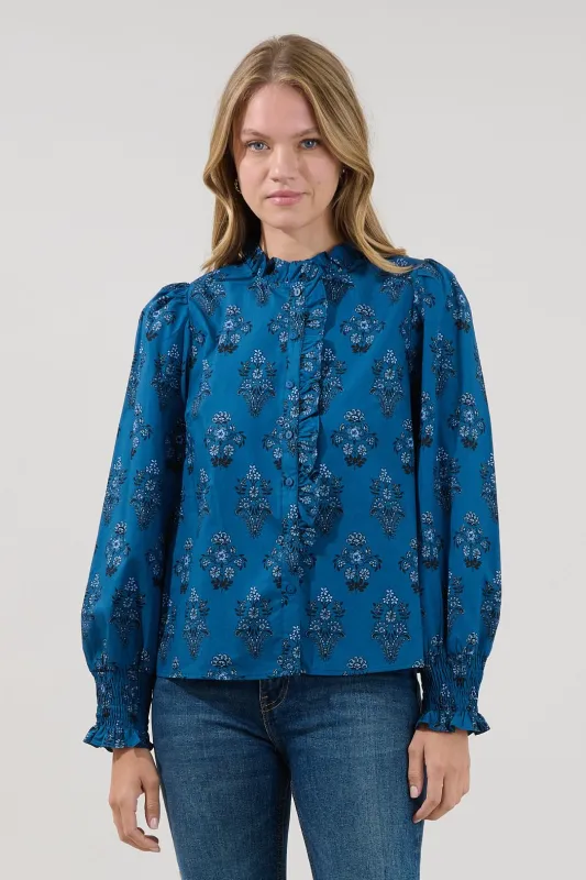 Gardena Floral Print Blouse made by Sugarlips