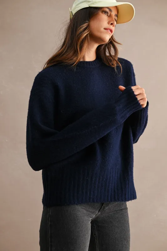 Gordon Ribbed Hem Sweater made by MABLE