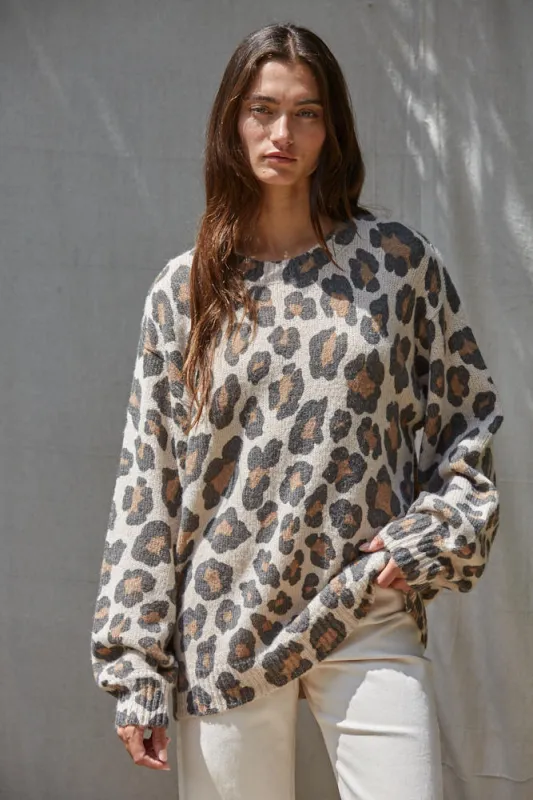 Leopard Loft Sweater made by By Together