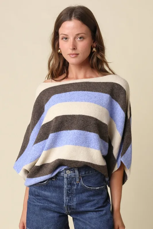 Katy Striped Dolman Sweater made by Olivaceous