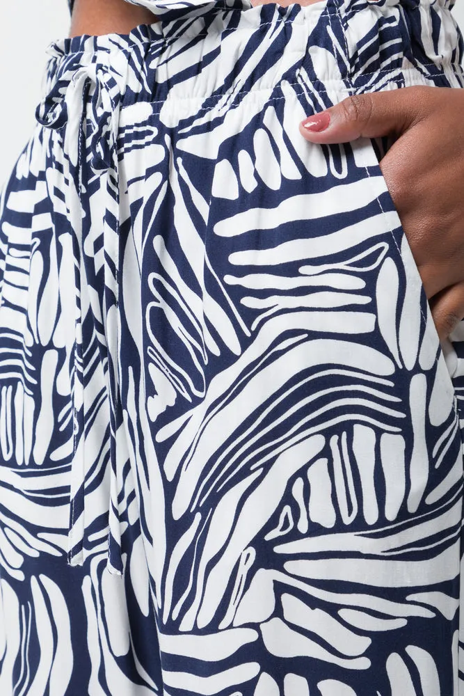 Relaxed Printed Viscose Pant Navy sold by Ackermas product image thumbnail 5