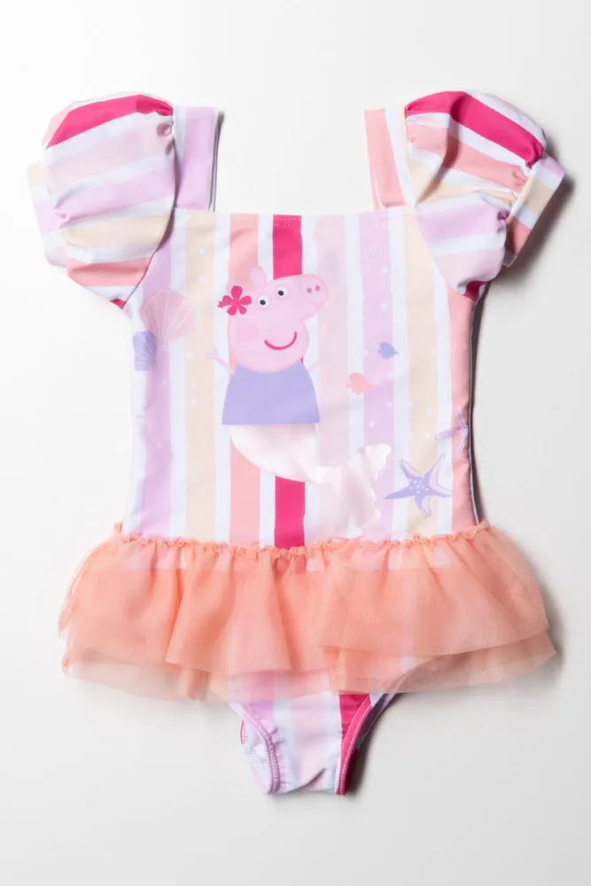 Peppa Pig puff sleeve tutu swimsuit multi sold by Ackermas