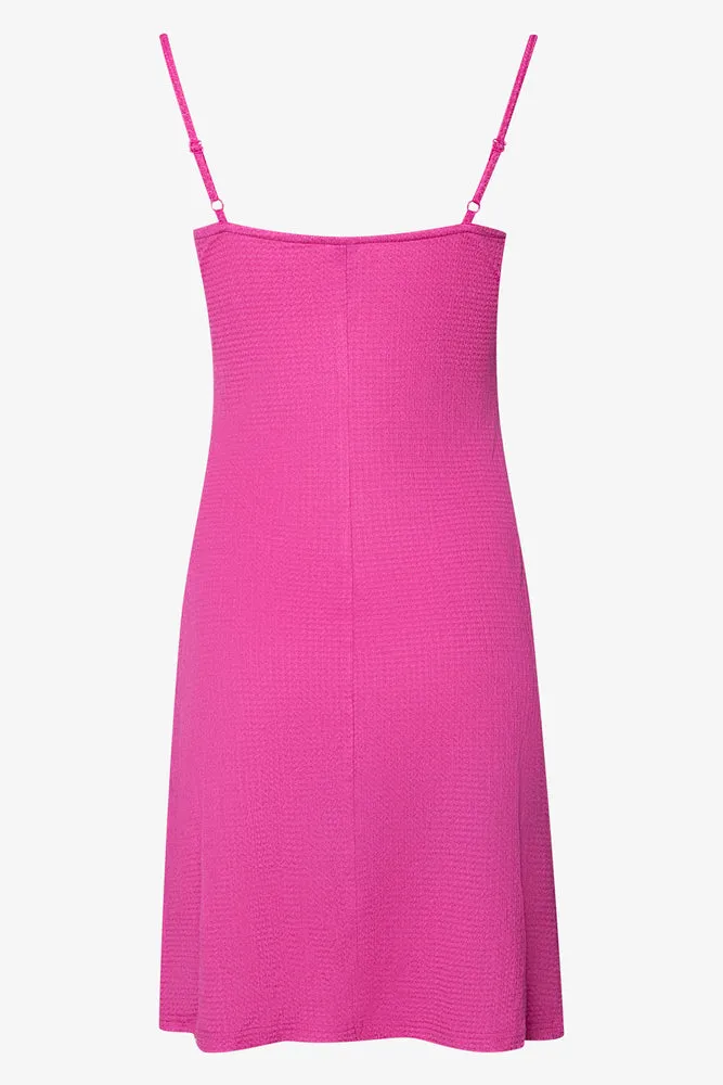 Strappy Wrap Crinkle Knit Dress Pink sold by Ackermas product image thumbnail 2