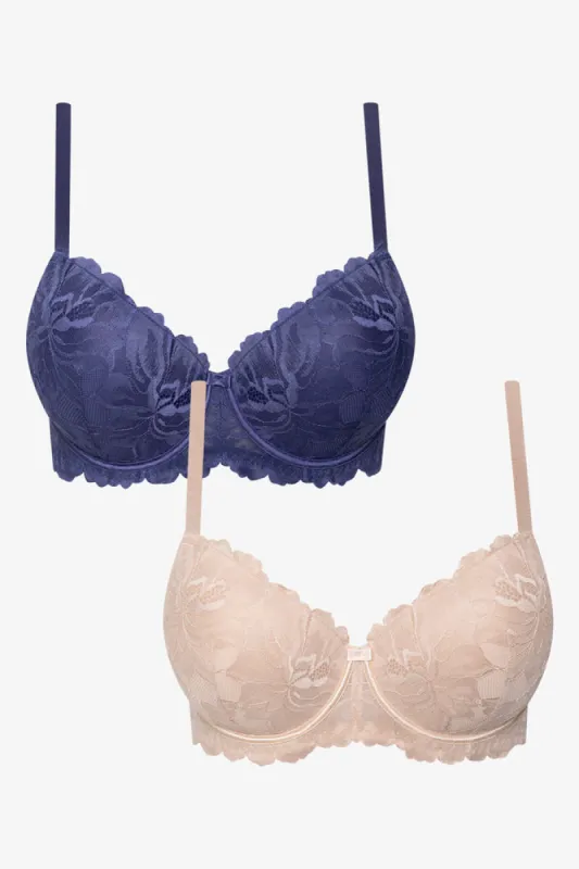 2 Pack Summer Lace Balconette Bra - Big sold by Ackermas