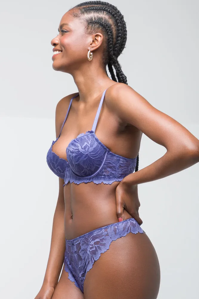 2 Pack Summer Lace Balconette Bra Blue sold by Ackermas product image thumbnail 3