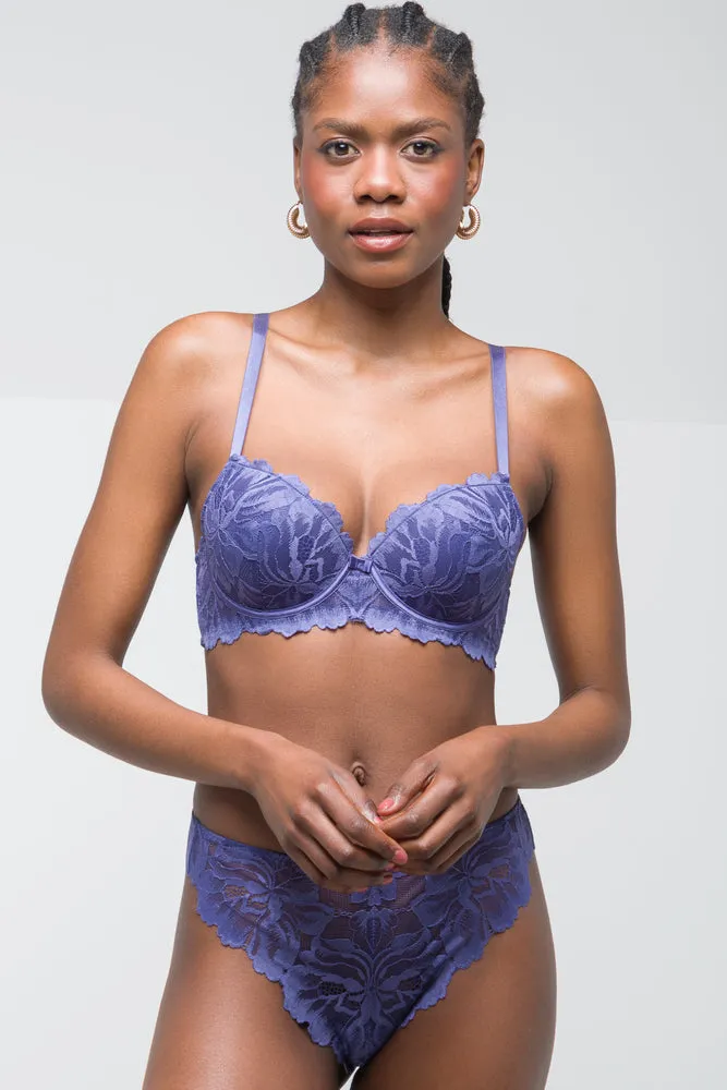 2 Pack Summer Lace Balconette Bra Blue sold by Ackermas