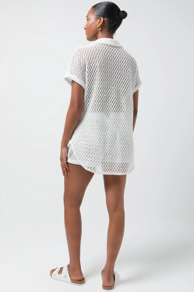 Crochet Shirt White sold by Ackermas product image thumbnail 3