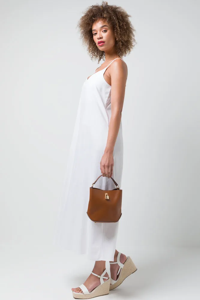 Linen Strappy Maxi Dress White sold by Ackermas product image thumbnail 2