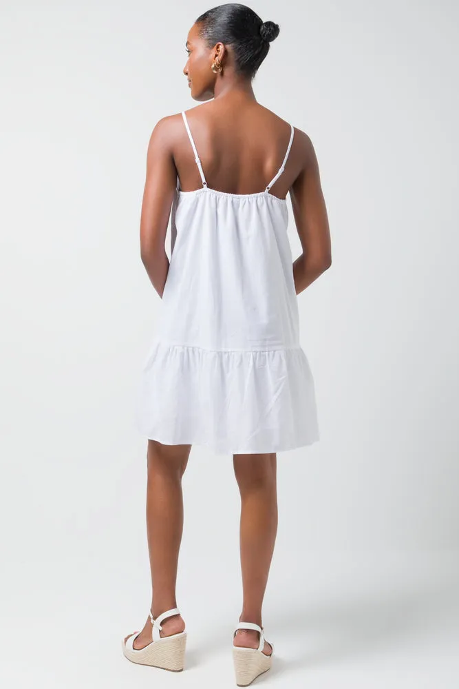 Strappy Anglais Tiered Dress White sold by Ackermas product image thumbnail 3