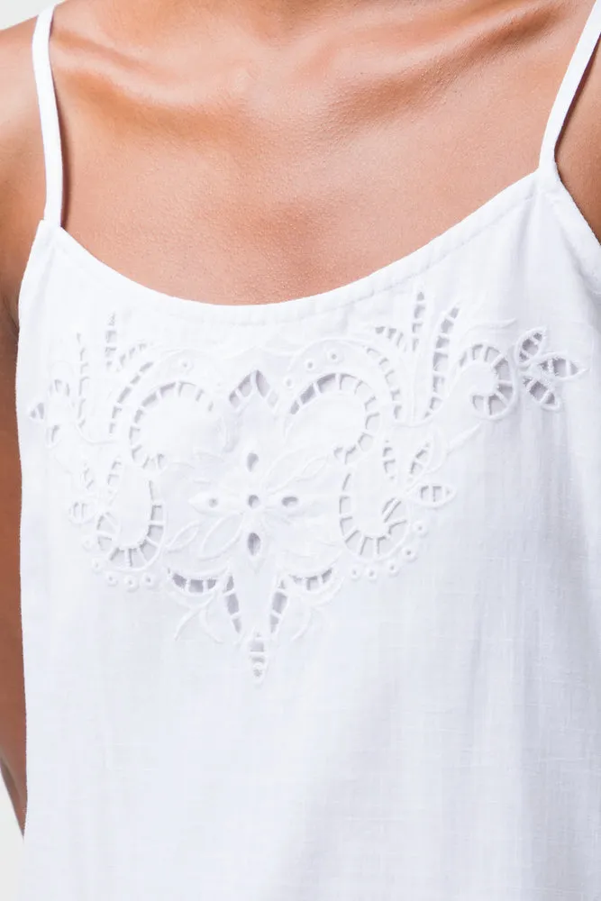 Strappy Anglais Tiered Dress White sold by Ackermas product image thumbnail 4