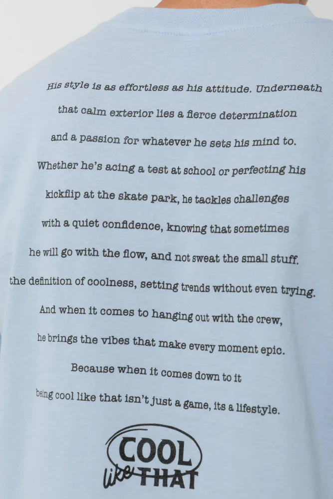 Front And Back Printed T-Shirt Light Blue sold by Ackermas product image thumbnail 5