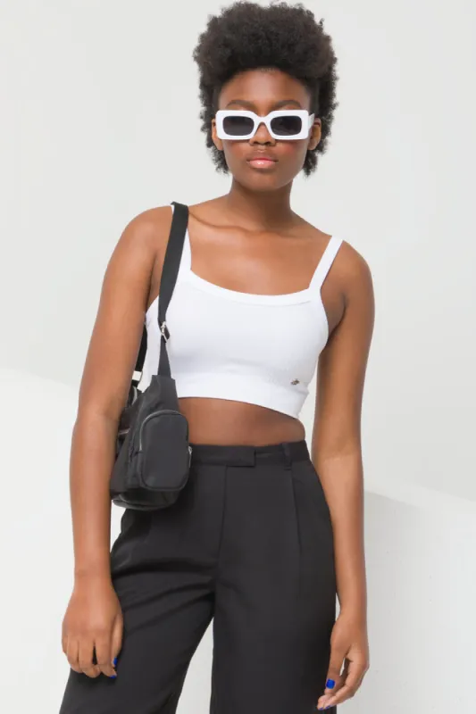 Seamless Crop Vest White sold by Ackermas