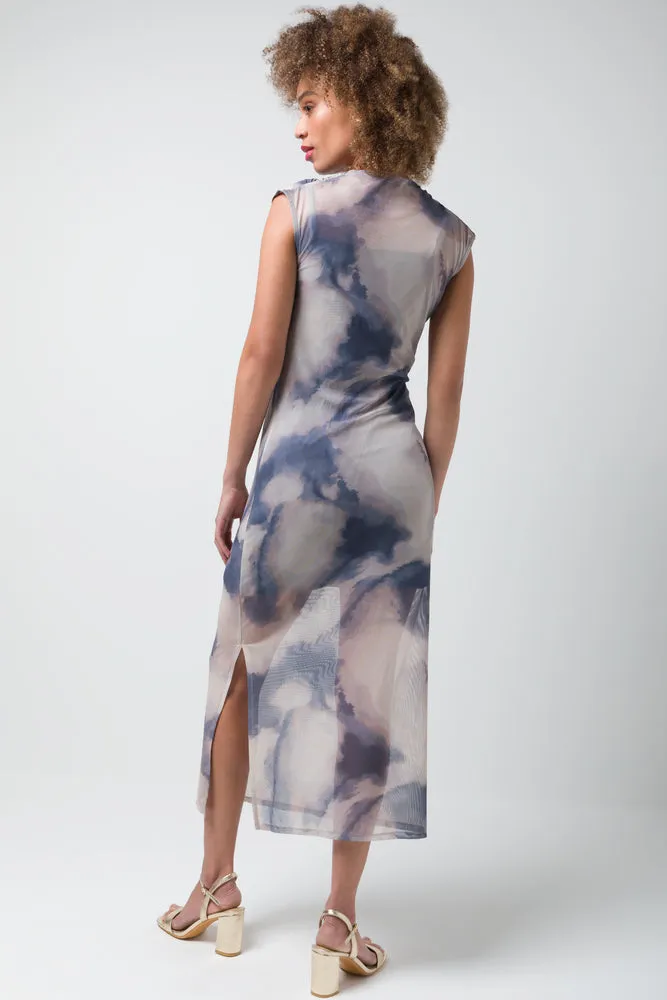 Mesh Knit Bodycon Dress Light Blue sold by Ackermas product image thumbnail 2