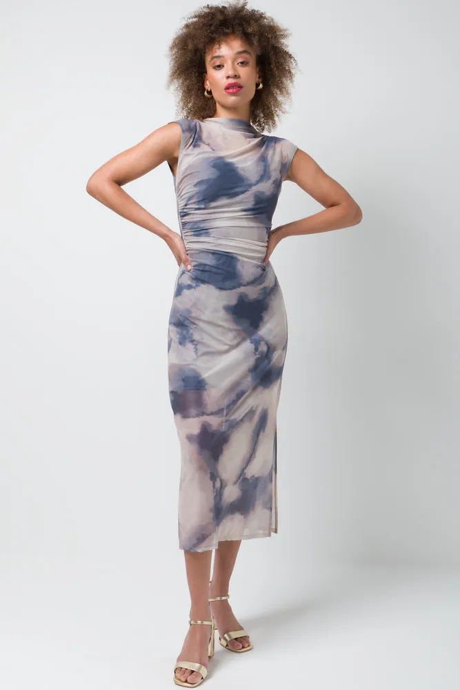 Mesh Knit Bodycon Dress Light Blue sold by Ackermas product image thumbnail 3