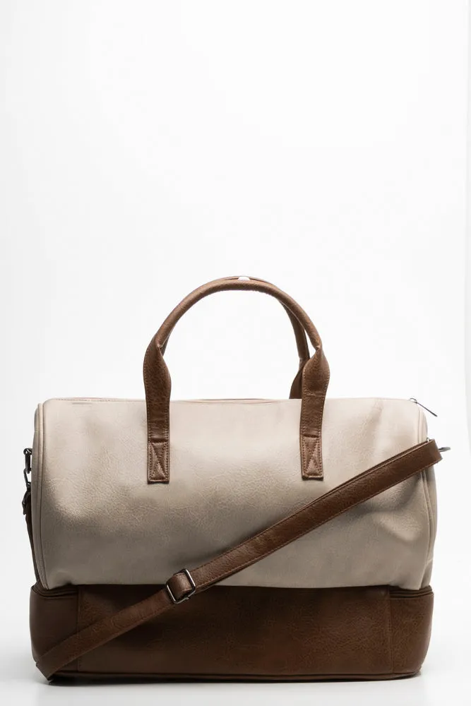 Stone Compartmental Weekender Bag sold by Ackermas product image thumbnail 3