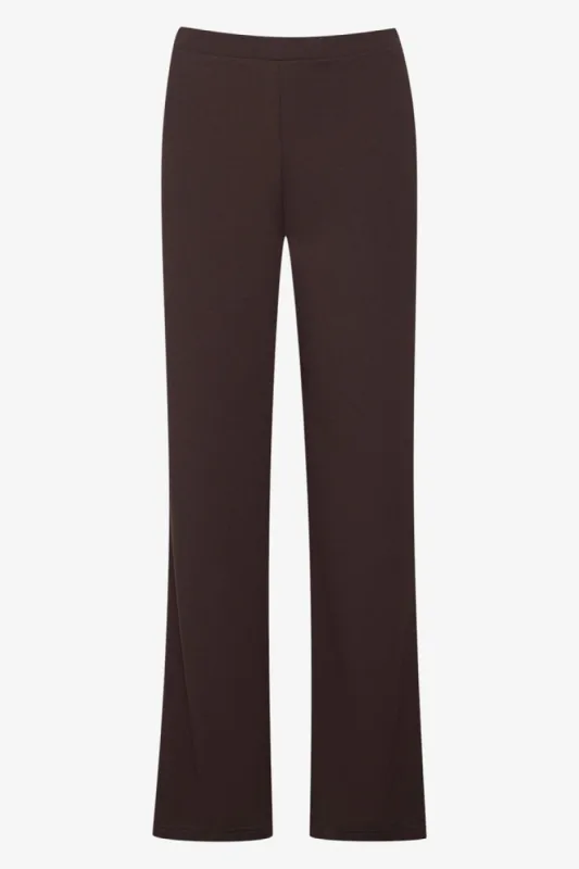 Crepe Scuba Wide Leg Chocolate sold by Ackermas