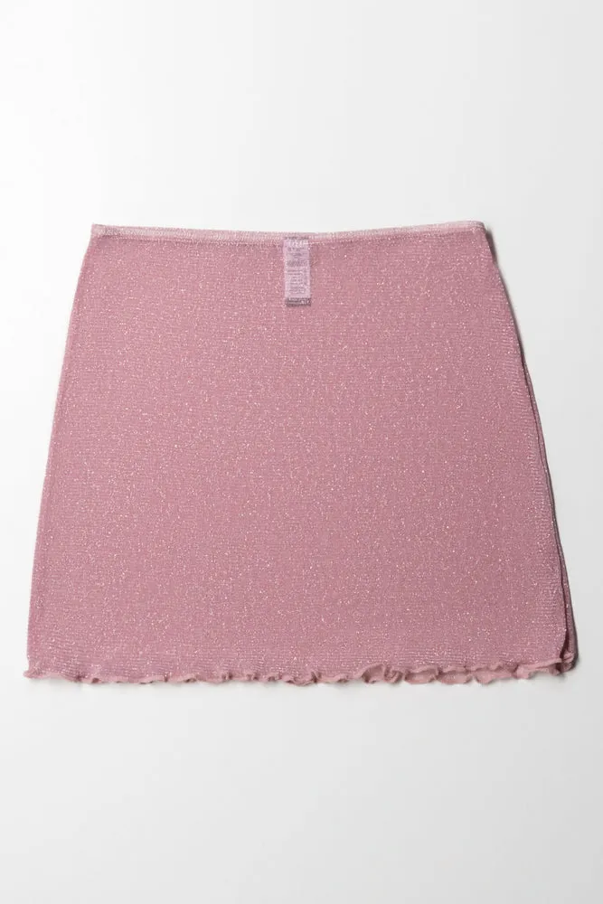 Mesh Swim Coverup Skirt Light Pink sold by Ackermas product image thumbnail 3