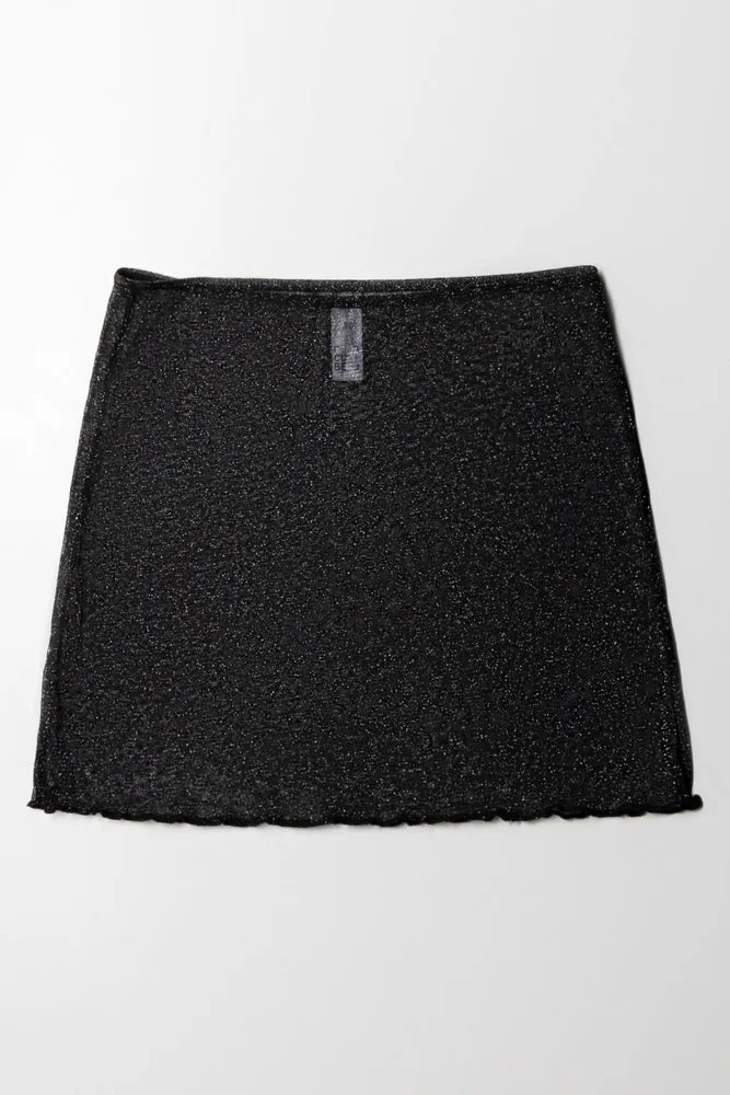 Mesh Swim Coverup Skirt Black sold by Ackermas