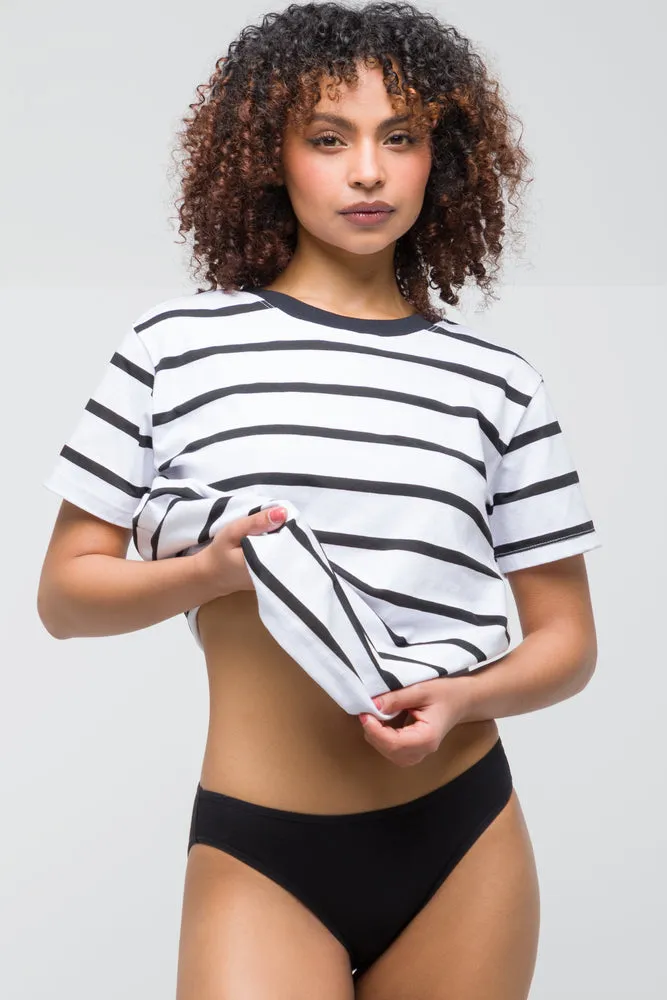 3 Pack Cotton Blend Bikini Black sold by Ackermas