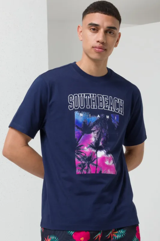 Graphic Tshirt Navy sold by Ackermas