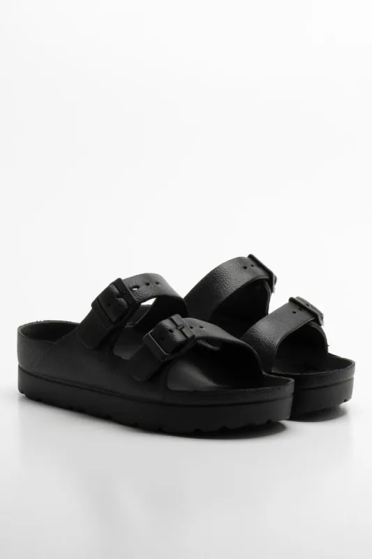 Buckle Eva Sandal sold by Ackermas