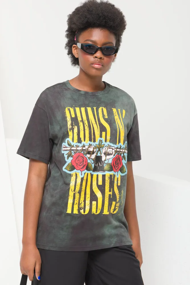 Guns N Roses Oversized T-Shirt Black sold by Ackermas