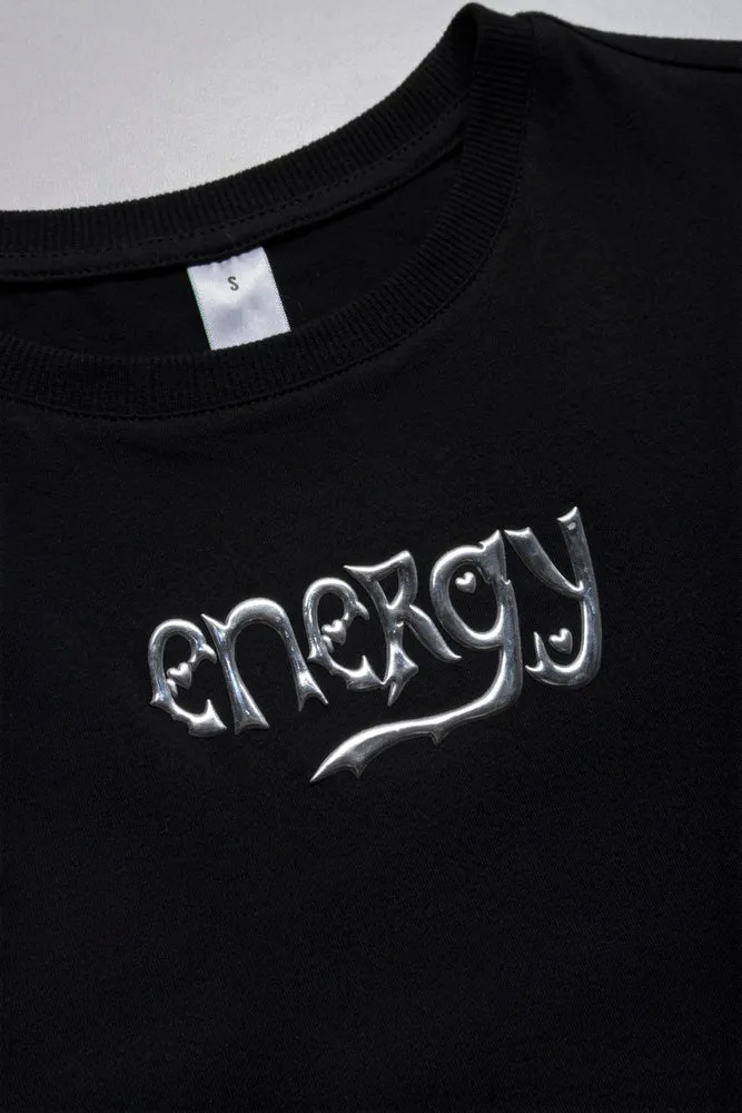 Crop Top With Graphic Black sold by Ackermas product image thumbnail 2