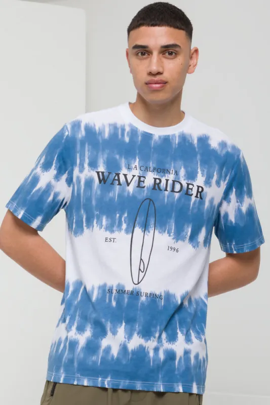 Tie Dye Fashion Tee Navy sold by Ackermas