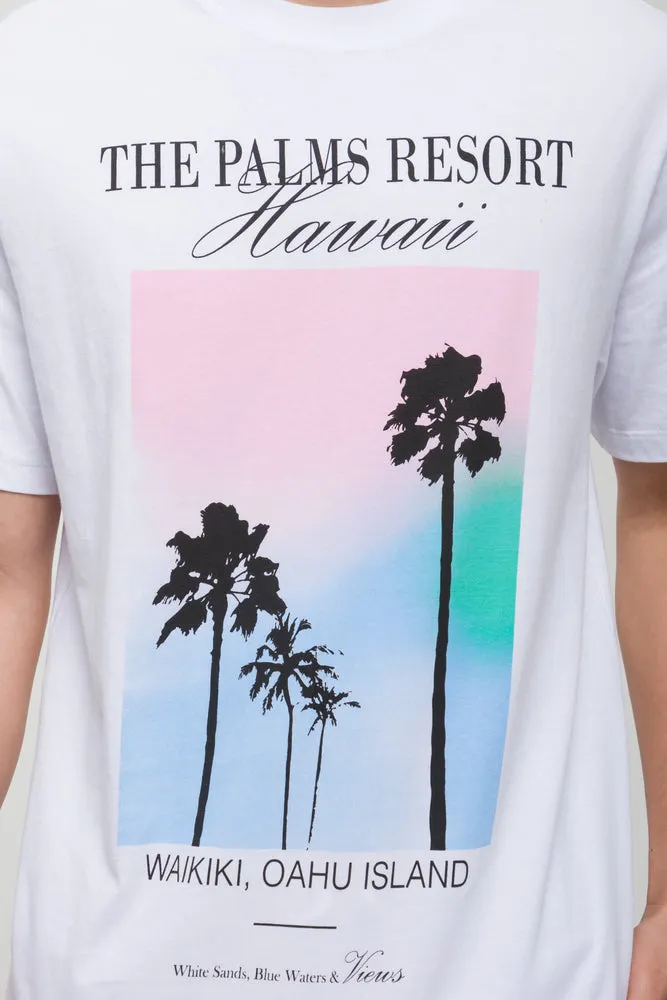 Palm Tree Graphic T-Shirt Milk sold by Ackermas product image thumbnail 4