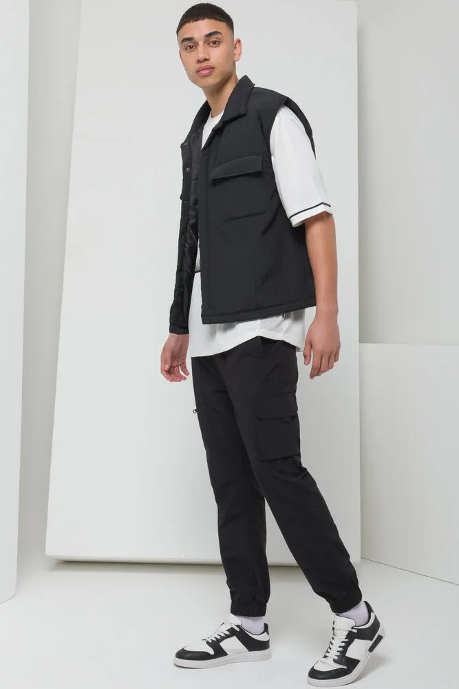 Cargo jogger pants black sold by Ackermas product image thumbnail 3