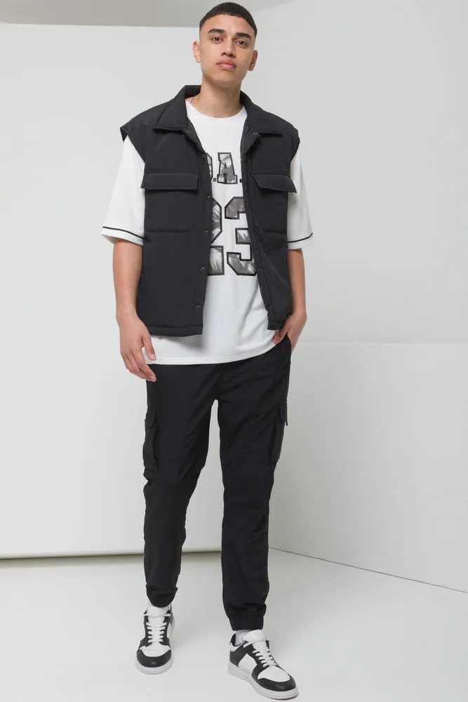 Cargo jogger pants black sold by Ackermas