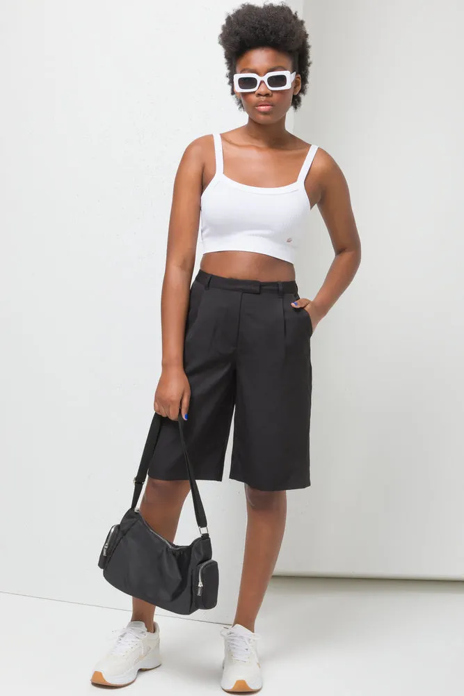 Trouser Wide Leg Short Black sold by Ackermas