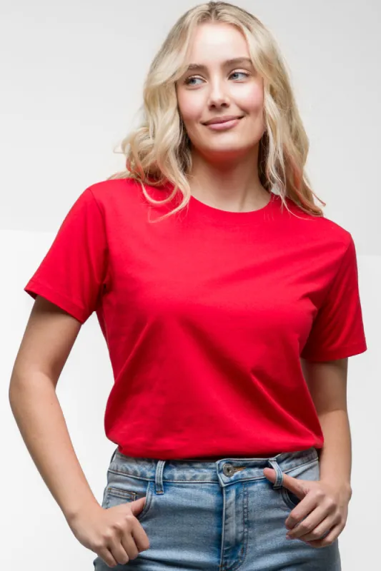 Crew Neck Short Sleeve T-Shirt Red sold by Ackermas