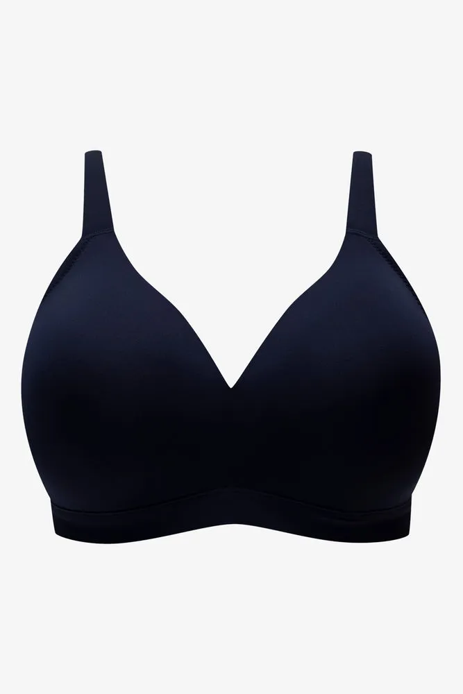 Plus Size 2 Pack Padded Wire Free Bras Navy & Natural sold by Ackermas product image thumbnail 2